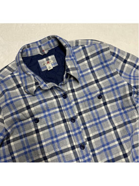 Women's LL Bean Quilted Plaid Shacket Large